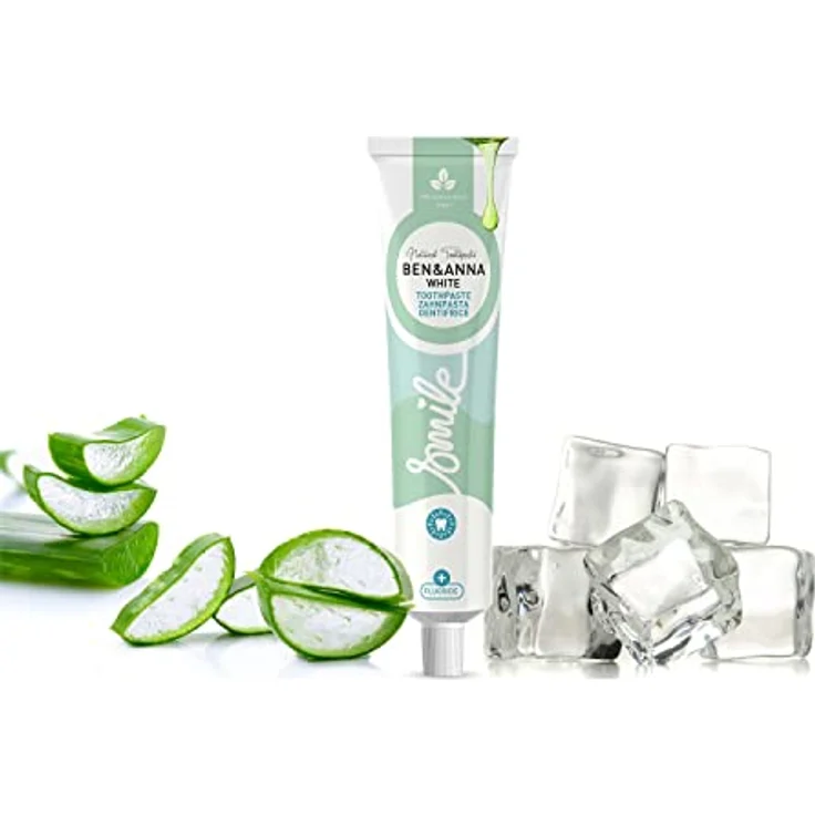 BEN&ANNA Toothpaste White, natürliche Zahnpasta mit Fluor, 75 ml, vegan und sanft zu Zahnschmelz – Bild 1