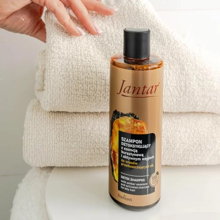 Farmona Jantar Shampoo, Haarshampoo mit Bernsteinessenz und Aktivkohle für fettiges Haar, 300 ml – Bild 3