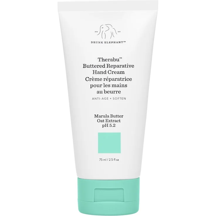 Drunk Elephant Therabu Handcream, 75 ml - 24h feuchtigkeitsspendende Handcreme mit Marula- und Sheabutter, pH 5,2, frei von ätherischen Ölen