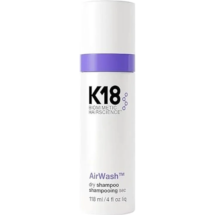 K18 Biomimetic Hairscience AirWash™ Dry Shampoo, aerosolfreies Trockenshampoo zur Öl- und Geruchsabsorption, 118 ml – Bild 1