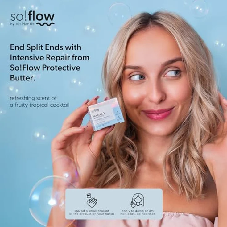 So!Flow Endretter-Butter mit Kakao & Mandelöl, intensiv pflegende Haarkur für Splissschutz und natürlichen Glanz, 95% natürliche Inhaltsstoffe – Bild 2