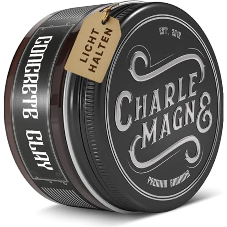Charlemagne Concrete Clay Pomade - 100 ml Herren-Haarstyling - Licht Halt, fettfreie Textur, mattes Finish, wasserbasiert, Made in Germany – Bild 1