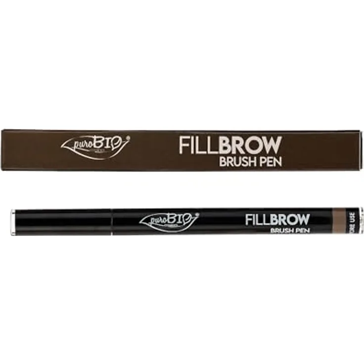 puroBIO Cosmetics Fillbrow Augenbrauenstift, Farbton 02 Soft Brown, 0.7 ml, vegan und wasserfest mit präziser Anwendung