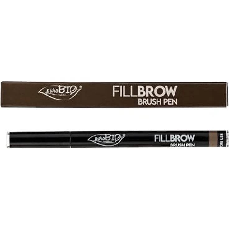puroBIO Cosmetics Fillbrow Augenbrauenstift, Farbton 02 Soft Brown, 0.7 ml, vegan und wasserfest mit präziser Anwendung – Bild 1
