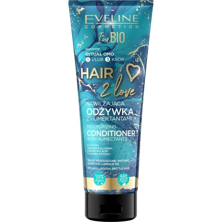 EVELINE Cosmetics Hair 2 Love Feuchthaltemittel Conditioner, 250ml für optimale Feuchtigkeitspflege