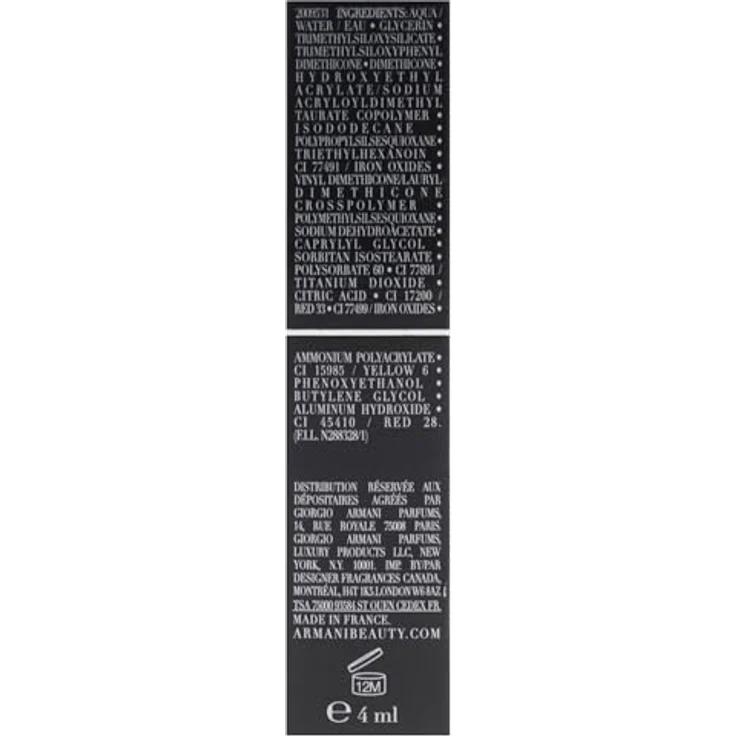 Armani Lip Maestro Satin, hochpigmentierter Lippenstift mit mattem Finish und pflegender Formel, 4 ml – Bild 7
