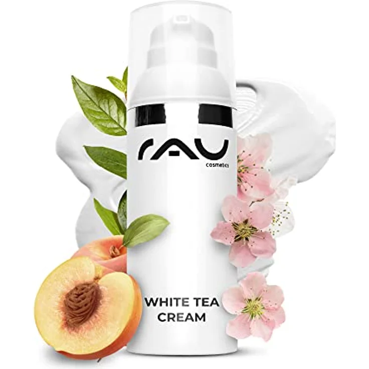 RAU Cosmetics Anti Aging Gesichtscreme White Tea Cream 50 ml - Antifaltencreme mit Weißem Tee, Aloe Vera & Shea Butter - Tagescreme gegen Falten - Trockene & Sensible Haut – Bild 1