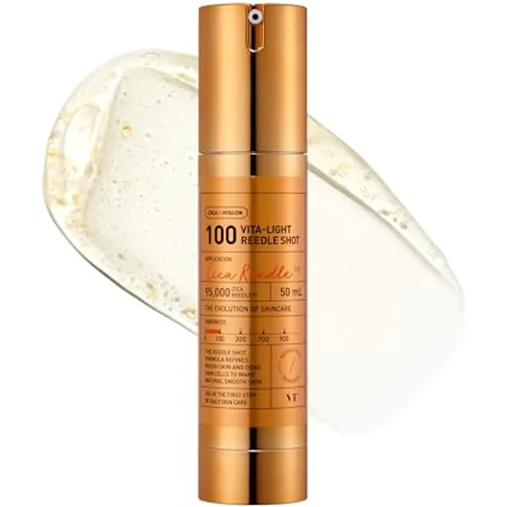 VT Cosmetics Vita-Light Reedle Shot 100, Serum mit Vitamin C Kapseln und Vitamin E, Feuchtigkeitspflege für empfindliche Haut, 1,69 Fl Oz (50 ml)