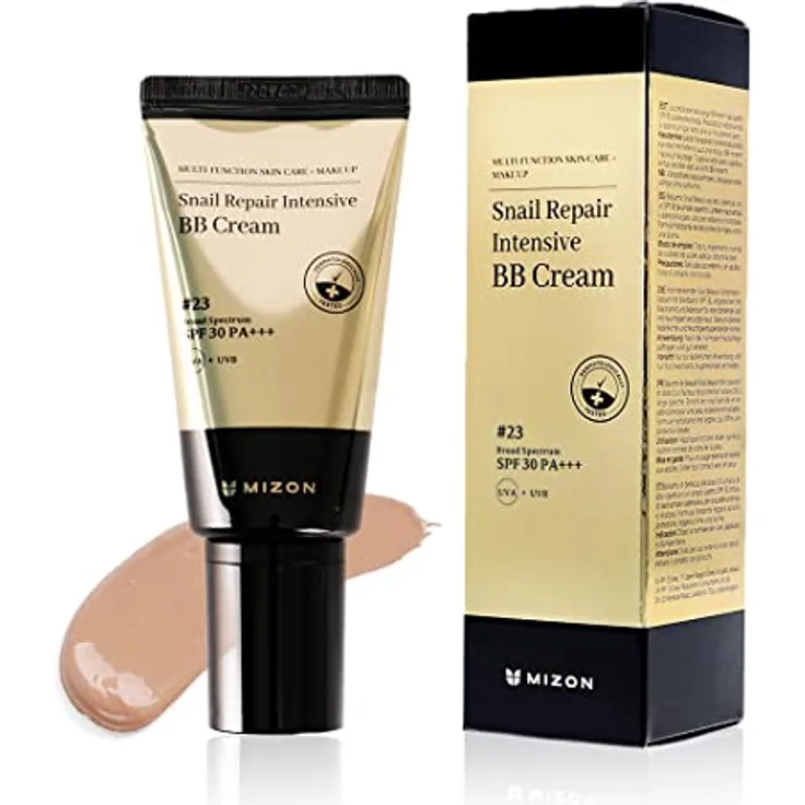 Mizon Snail Repair Intensive BB Creme SPF 30, feuchtigkeitsspendende getönte Tagescreme, Farbton #23 Natural Beige (Cool Tone), 50 ml