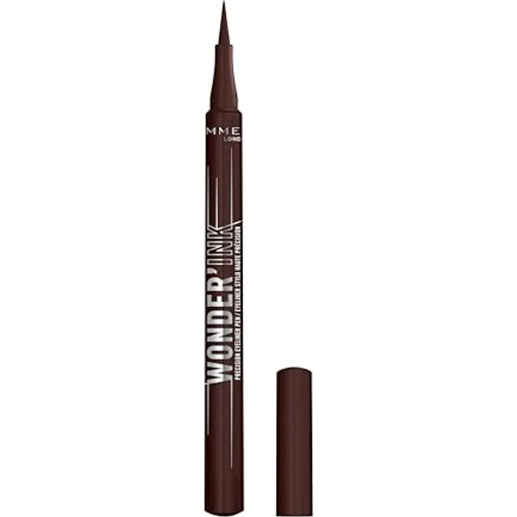 Rimmel Wonder'Ink 002 Spiced Chestnut Eyeliner, Präziser, hochpigmentierter Eyeliner mit mattem Finish, wasserfest und den ganzen Tag haltbar, 1 ml