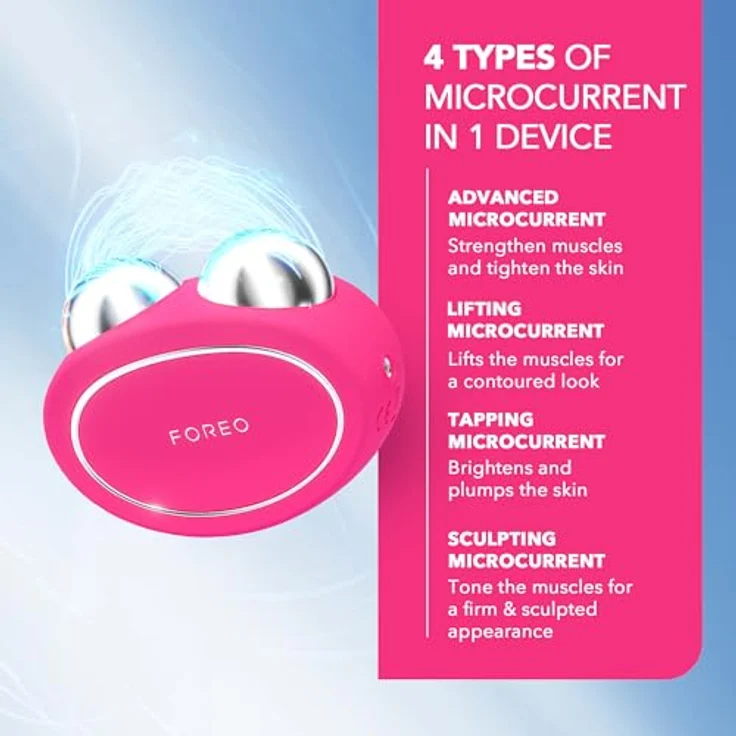 FOREO BEAR 2 Gesichtsmassagegerät mit Mikrostrom, Anti-Aging, Lifting & Toning, fuchsia – Bild 3
