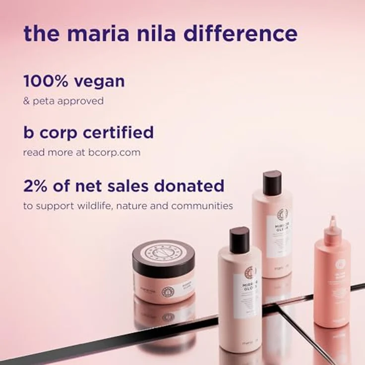 Maria Nila Mirror Gloss High Shine Hair Mask, 250 ml Unisex, nährende Maske für extremen Glanz und verbesserte Kämmbarkeit – Bild 10