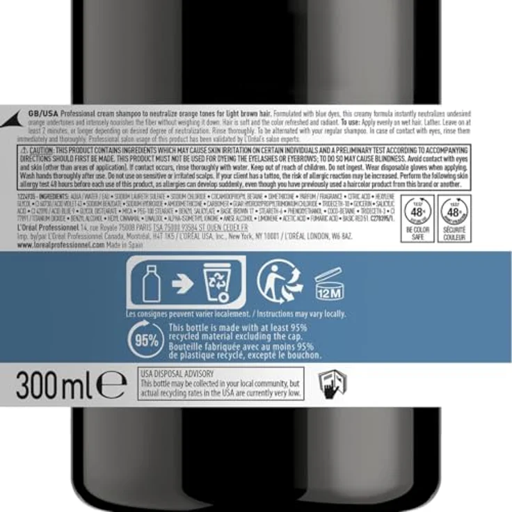 L'Oreal Professionnel Serie Expert Chroma Créme Shampoo Blue Dyes Haarshampoo 300 ml – Bild 4