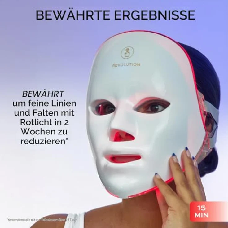 Revolution PRO Miracle LED Face Mask, LED-Gesichtsmasken mit rotem und blauem Licht, nicht-invasive Hautpflege, USB-Aufladung – Bild 4