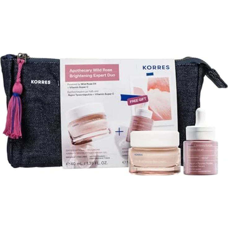 Korres Apothecary Wild Rose Brightening Expert Duo, Tagesaufhellende Creme 40 ml + Geschenk-Serum ohne Makel 15 ml – Bild 1