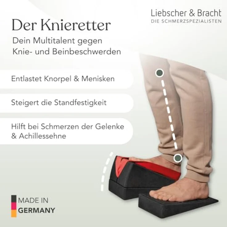 Liebscher & Bracht Knieretter mit Trittschlaufe – 3 Dehnkeile gegen Knieschmerzen, sicherer Stand beim Üben – Bild 5
