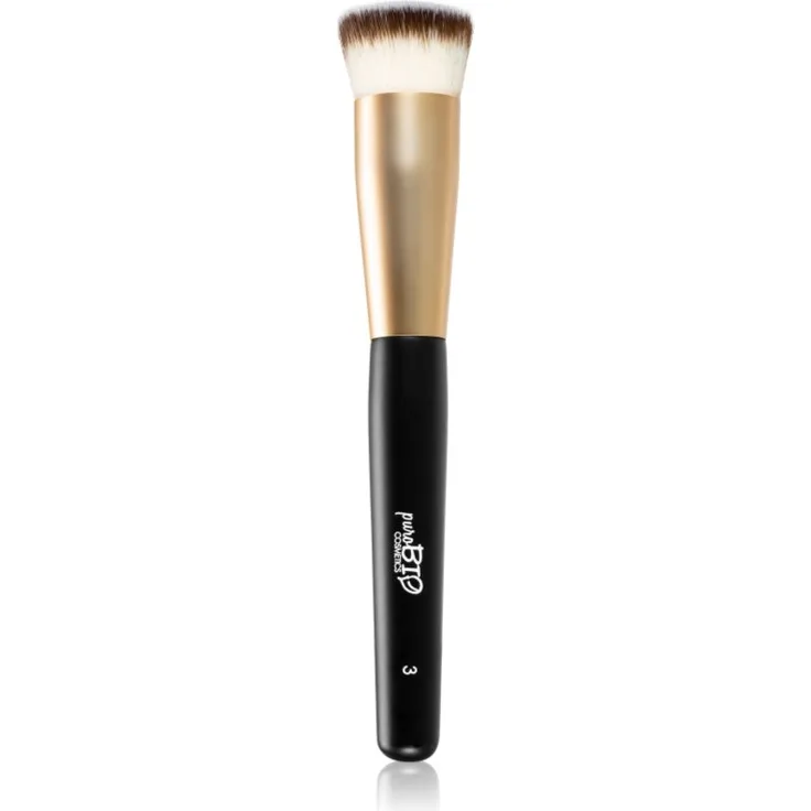 puroBIO Cosmetics N°03 Kabuki Make-up-Pinsel, vegan, für cremige und pulverförmige Produkte