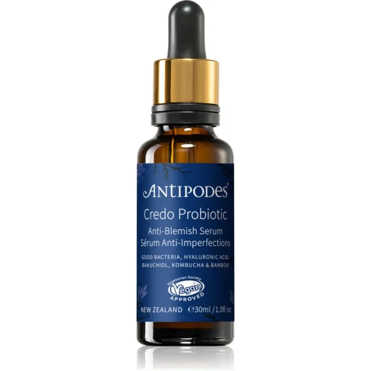 Antipodes Credo Probiotic Anti-Blemish Serum, revitalisierendes Gesichtsserum mit Probiotika, 30 ml