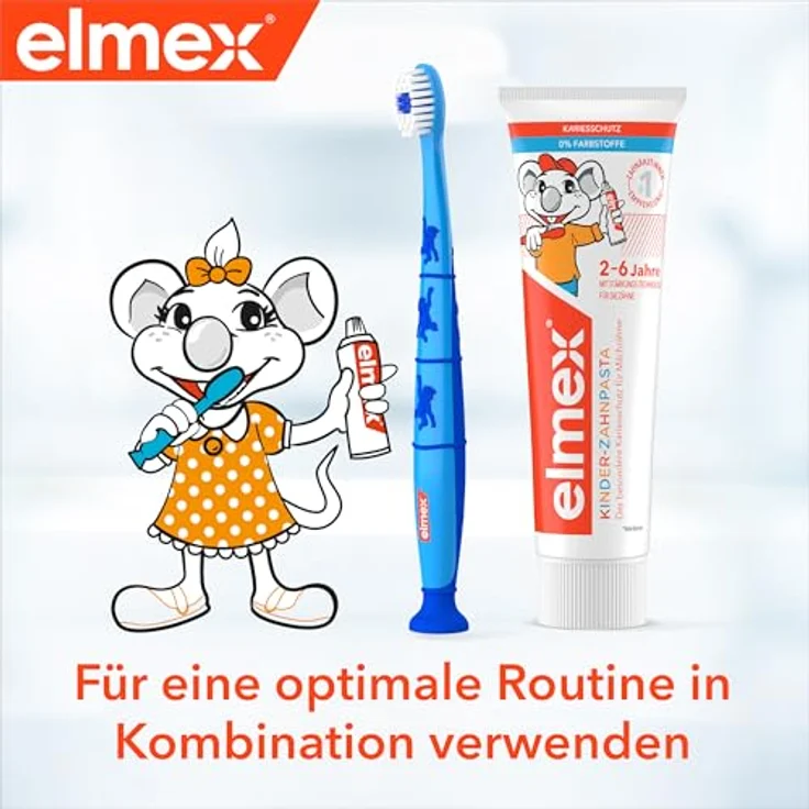 Elmex Kinder 2-6 Jahre Doppelpack 2 x 50 ml, für saubere & gesunde Zähne – Bild 11