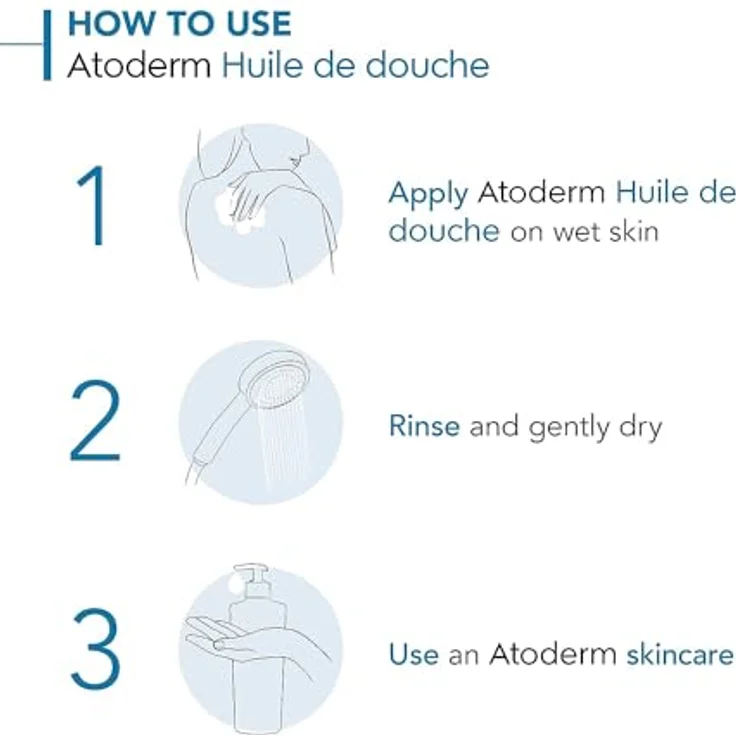 Bioderma Atoderm Huile de Douche Öl Trockene/Sehr Trockene/empfindliche Haut 200 ml – Bild 3