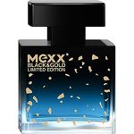 Mexx Black & Gold Limited Edition Man Eau de Toilette, holzig-fruchtiger Herrenduft, 30ml