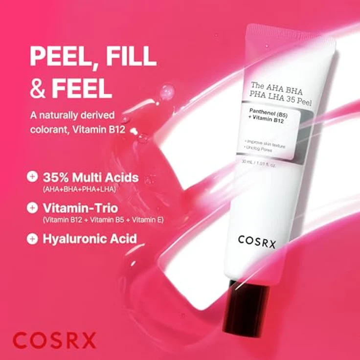 Cosrx The AHA BHA PHA LHA Peeling-Gel, chemisches Gesichtspeeling zur Bekämpfung von Mitessern, 30 ml – Bild 6