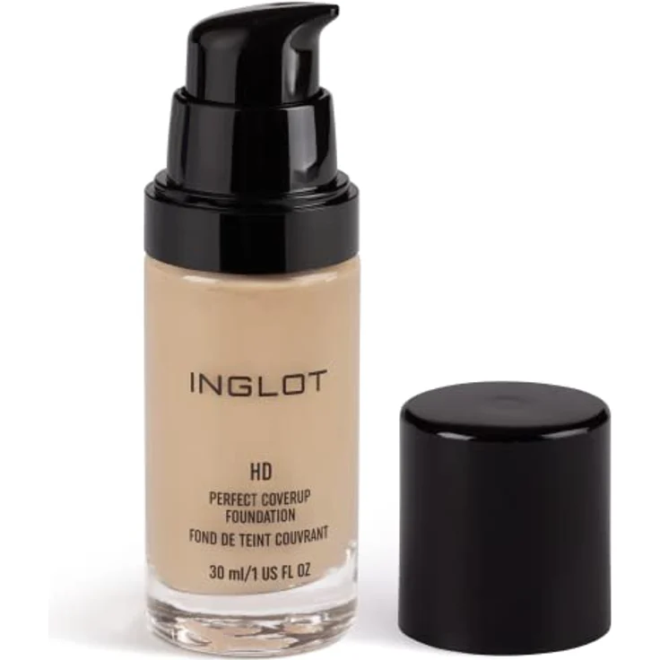 Inglot HD Perfect Coverup Foundation, HD Pigmente, hypoallergen, 30 ml - natürliches, makelloses Aussehen mit weißen Trüffelextrakts – Bild 2