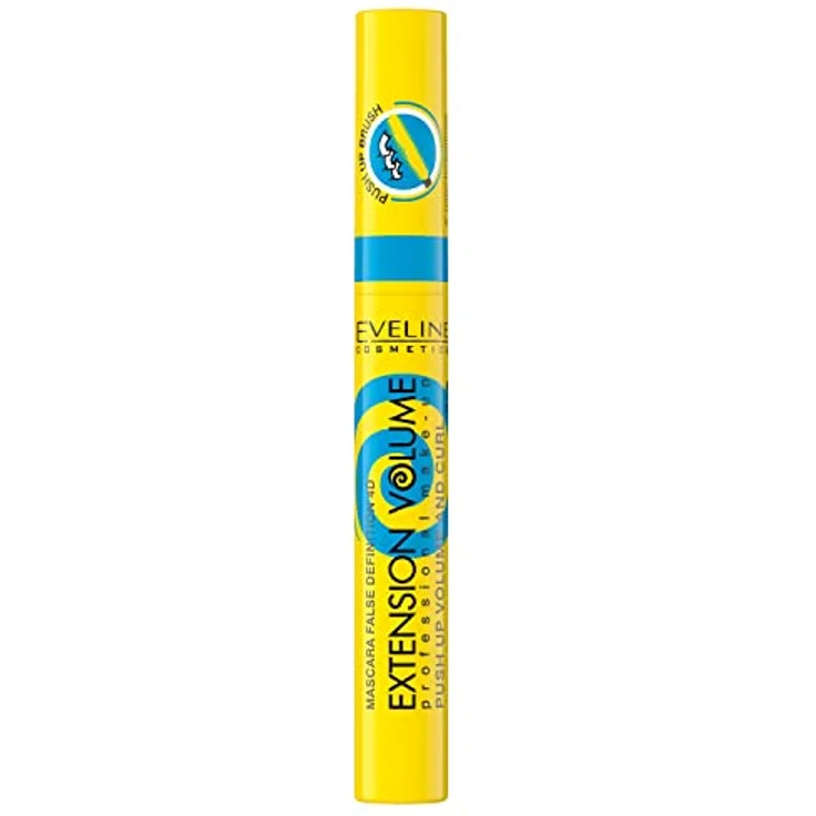 Eveline Cosmetics Extension Volume Push Up Mascara, Verdickung und Locken, 10 ml, Schwarz – Bild 1