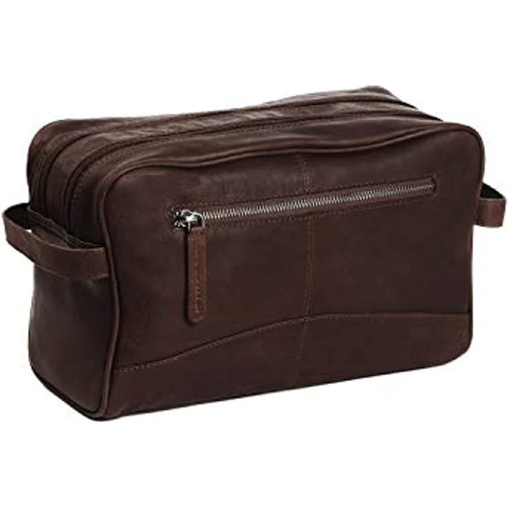 Chesterfield Brand Kulturbeutel Stefan | aus Leder | Großer Kosmetikkoffer für Damen und Herren für Reisen, braun, L – Bild 5