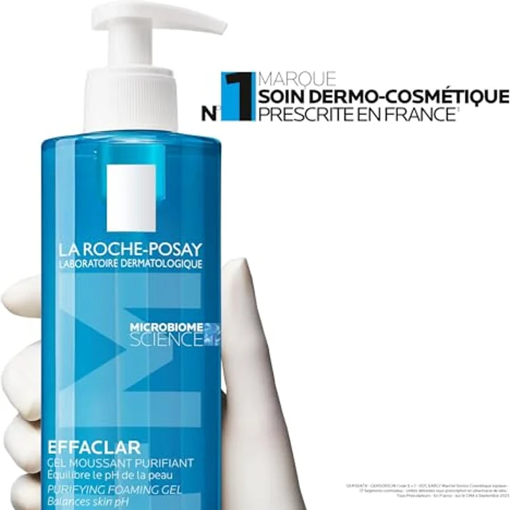 La Roche-Posay Gel Effaclar Gel Moussant Purifiante 400 ml, Reinigungsmousse für unreine und fettige Haut – Bild 2