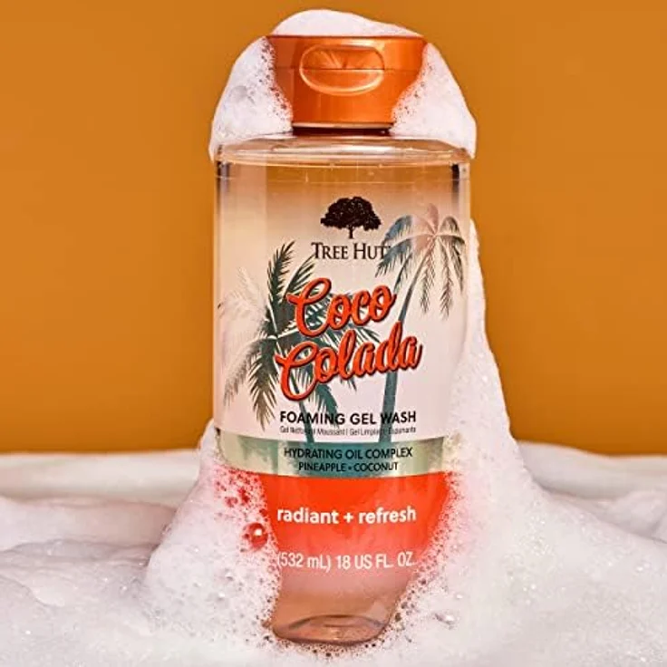 Tree Hut Coco Colada Foaming Gel Wash, schaumiges Duschgel 532 ml, feuchtigkeitsspendend mit Kokosnussöl und Sheabutter – Bild 6