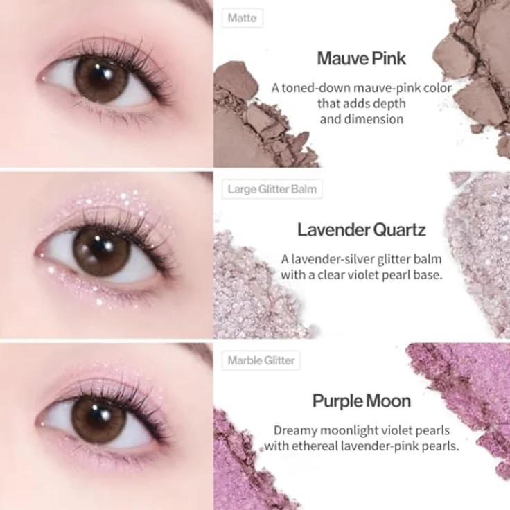 Unleashia Glitterpedia Eye Palette N°4, Lidschattenpalette mit 9 Farben, All of Lavender Fog, 7,5 g – Bild 7