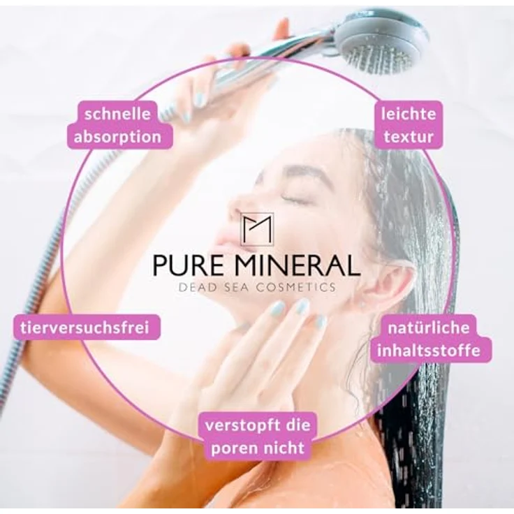 M PURE MINERAL DEAD SEA COSMETICS Pure Mineral Keratin-Shampoo 500ml, reparierend, nährend, Anti-Frizz, ohne Sulfate, Parabene, Petrolate – Bild 5