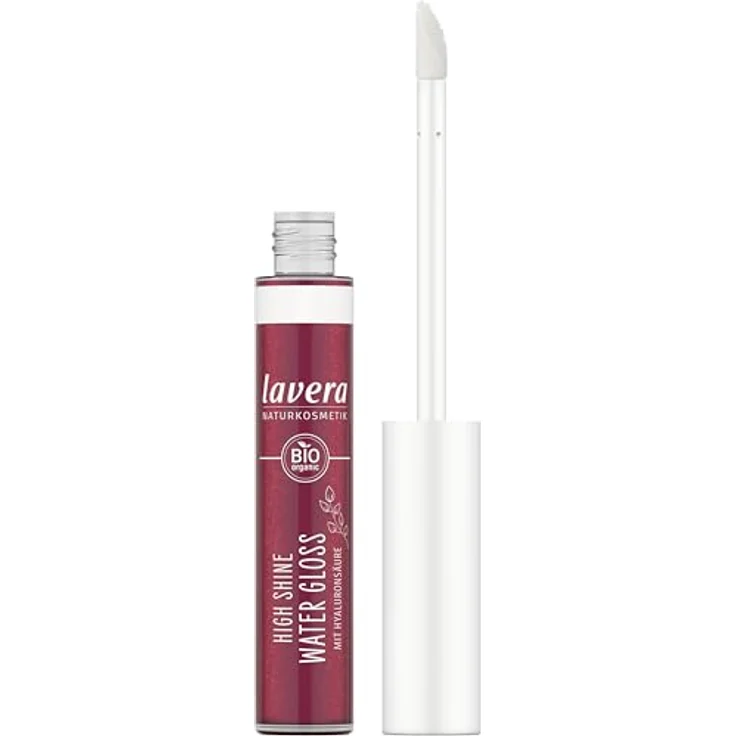 lavera High Shine Water Gloss Lippenstift 5,5 ml, vegan, Farbe Raspberry 03, dermatologisch getestet, 6 Stunden Halt – Bild 4