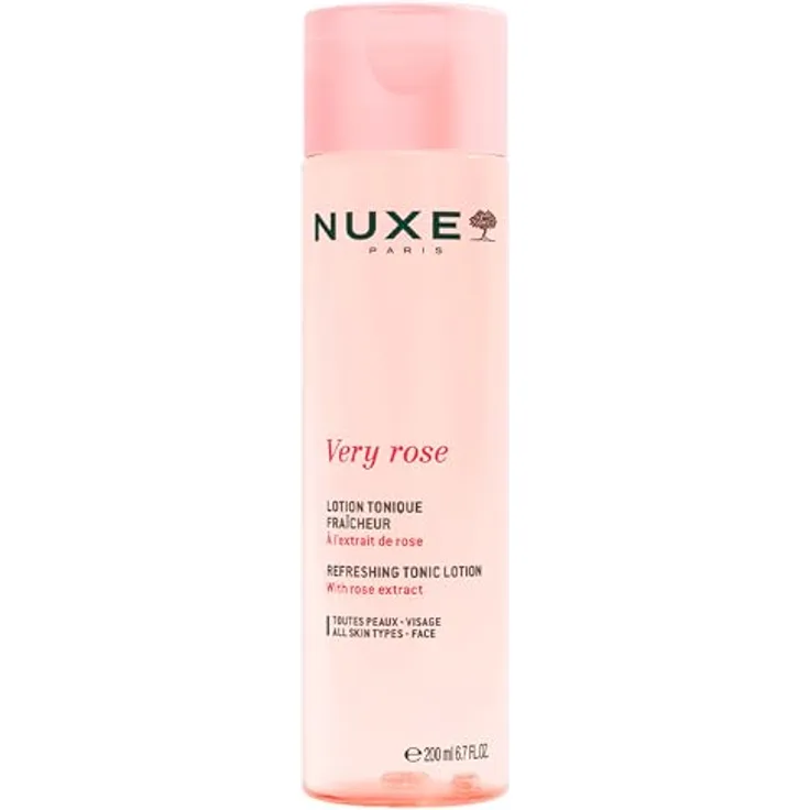 Nuxe Very Rose Refreshing Tonic Lotion, Gesichtswasser für Damen mit Rosenextrakt, 200 ml