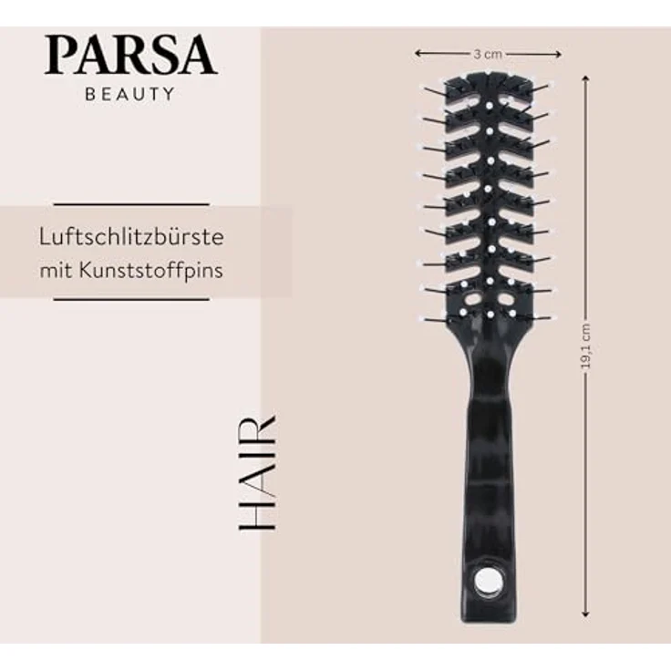 Parsa Beauty Luftschlitzbürste Föhnbürste Mit Kunststoffpins – Bild 3