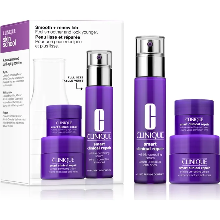 Clinique Smart Clinical™ Set Geschenkset für die Regeneration der Haut, inklusive Augencreme und Gesichtsserum, 30 ml und 15 ml