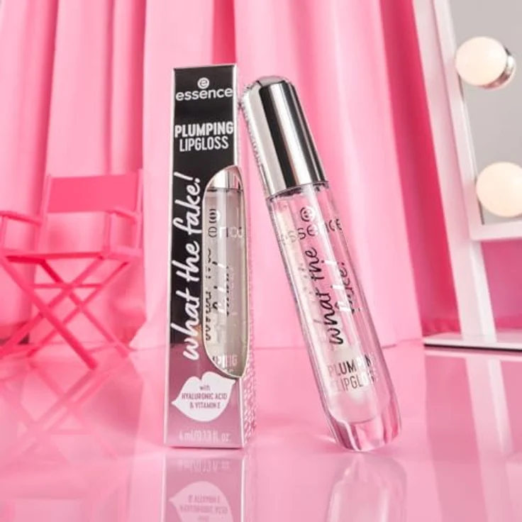 essence WHAT THE FAKE! Lipgloss für mehr Volumen, Farbton 100 Sheer Genius, 4 ml - glanzgebend, feuchtigkeitsspendend, vegan – Bild 7