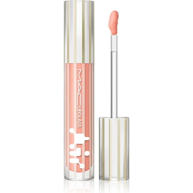 MAC Cosmetics Lipglass Air Hydratisierendes Lipgloss, Farbton Behaved, 5 ml - Hochglänzend, glättet Lippenoberfläche, mit Kokosnuss- und Jojobaöl