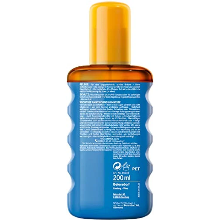NIVEA SUN Schutz & Bräune SPF 30 Sonnenöl 200 ml – Bild 2