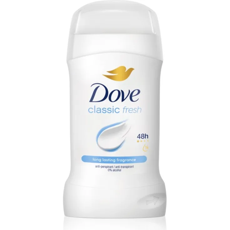 Dove Classic Fresh Deo-Stick 50 ml, Antitranspirant für Damen, alkoholfrei, langanhaltender Schutz
