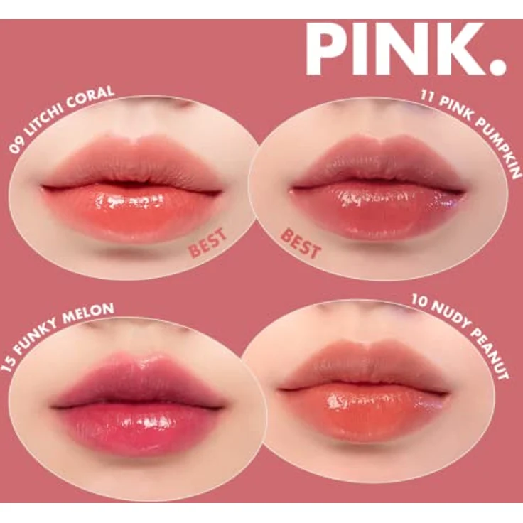 rom&nd Juicy Lasting Lipgloss Farbton 11 Pink Pumpkin, hochpigmentiert, 5,5 g mit langanhaltendem Glanz und Feuchtigkeitsspende – Bild 7