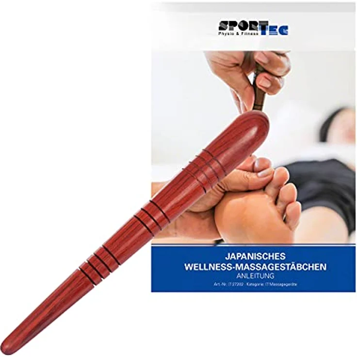 Sport-Tec Japanisches Massagestäbchen, Massagehilfe, Massagegerät, aus Hartholz – Bild 5
