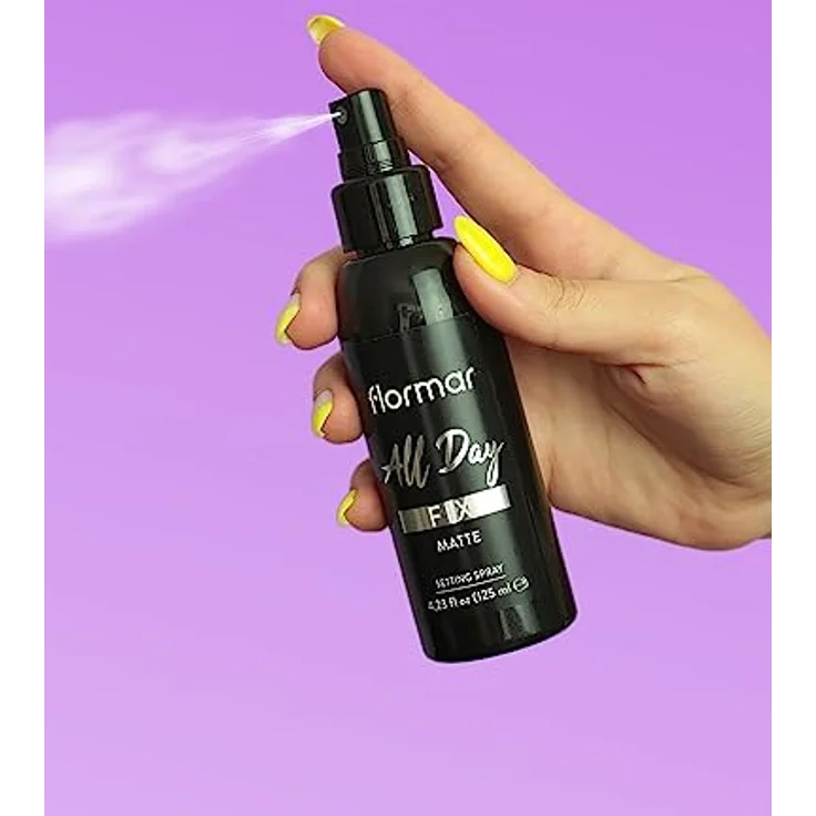 Flormar All Day Fix Setting Spray, Primer & Fixierer mit Kamillenextrakt und Bisabolol, 125 ml – Bild 3