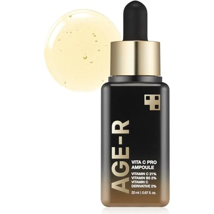medicube AGE-R Vita C Pro Ampulle, 20 ml - Gesichtsmaske zur Verfeinerung der Hautstruktur und Verbesserung der Elastizität, strahlender Teint