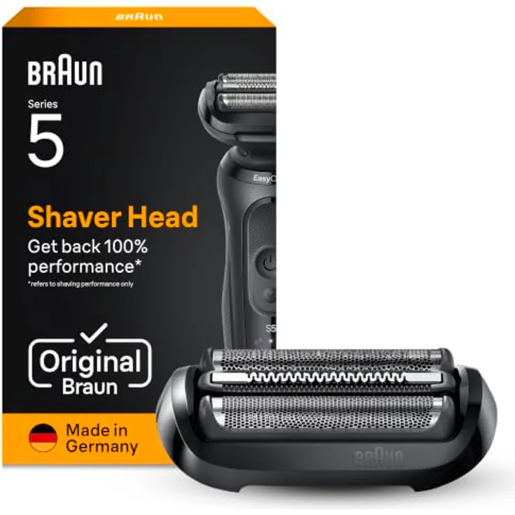 Braun Zubehör Combipack 54B, Ersatzscherkopf für Series 5 Rasierer, Hautschonende Klingentechnologie, Made in Germany