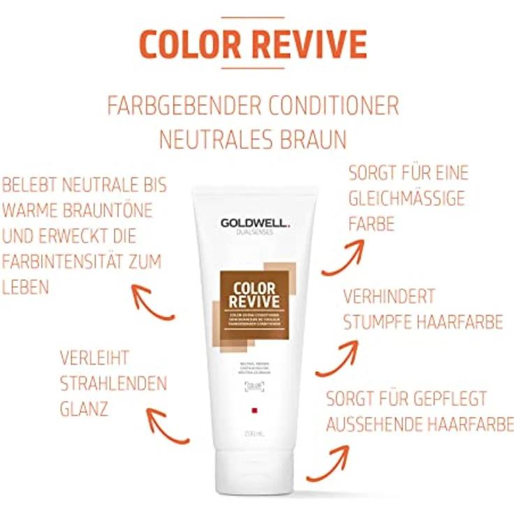 Goldwell Dualsenses Color Revive Farbgebender Conditioner Neutrales Braun 200 ml – Bild 2