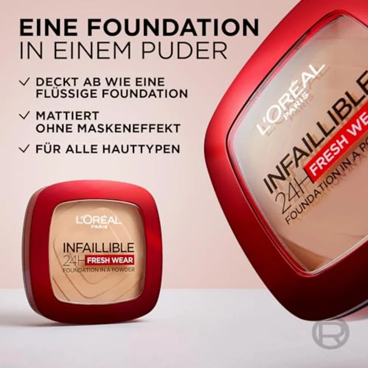 L'Oréal Make-up-Puder Infaillible 24H Fresh Wear  N.040 Cashmere 9 g – Bild 3