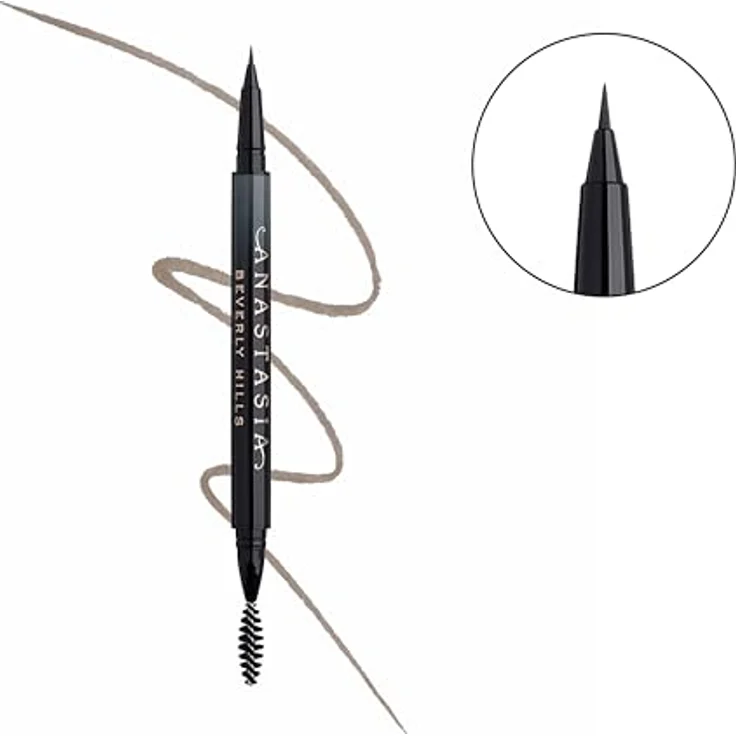 Anastasia Beverly Hills Microstroke Brow Pen, Augenbrauenstift mit mikrofeiner Pinselspitze, wasserfest, 0,5 ml, Farbe Chocolate – Bild 2