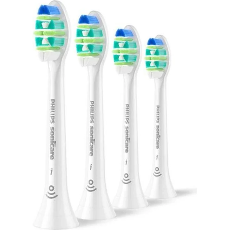 Philips Sonicare InterCare HX9004/87, Ersatzbürstenköpfe für elektrische Zahnbürsten, 4er Pack, gründliche Reinigung, empfindliche Zähne, reduziert Zahnverfärbungen